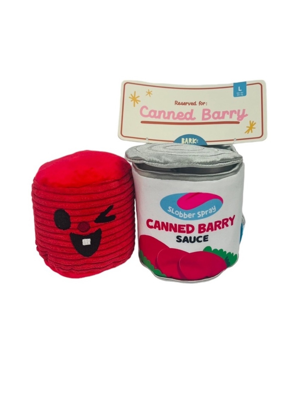 NWT | 2 in 1 Bark Box " Canned Berry" Dog Toy